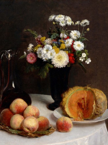 Still Life with a Carafe, Flowers and Fruit