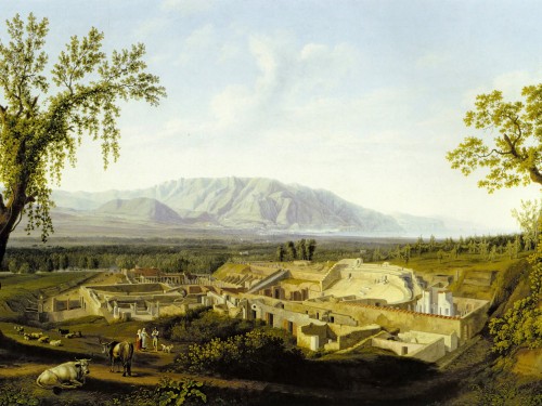 Blick auf die Ruinen von Pompeji