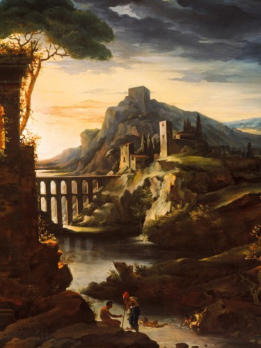 Evening Landscape with an Aqueduct