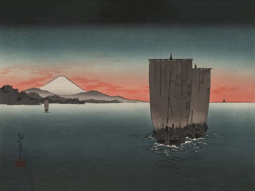 Boats and mtfuji