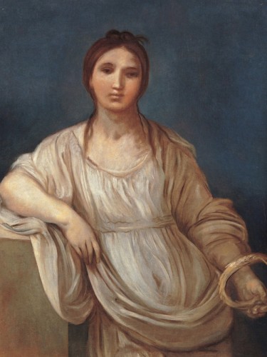 Portrait of girl with a crown