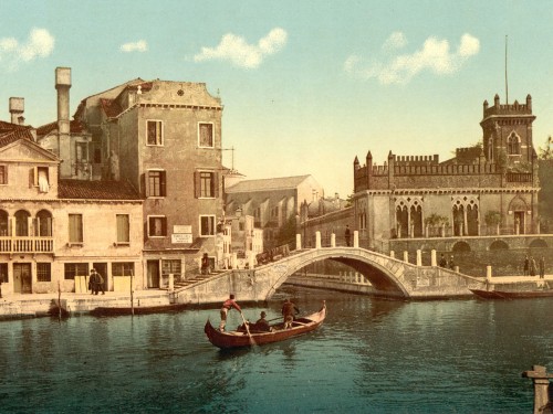 Bridge and canal, Venice, Italy
