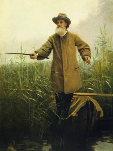 Портрет Майкова на рыбной ловле, 1883