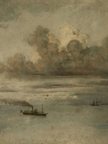 Paisaje con barcos