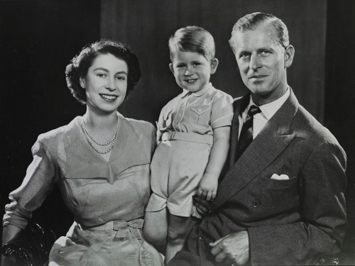 Princess Elizabeth, Prince Philip and Prince Charles