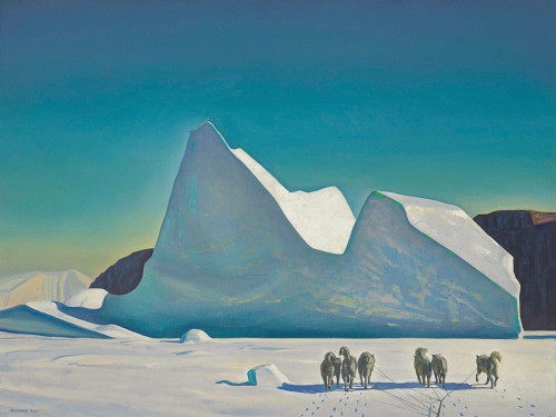 Iceberg, Sledge Dogs, Greenland