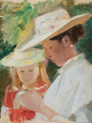 Anna and Helga in the garden