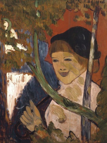 Breton Girl with a Red Umbrella