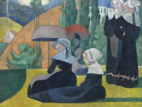 Breton Women with Umbrellas