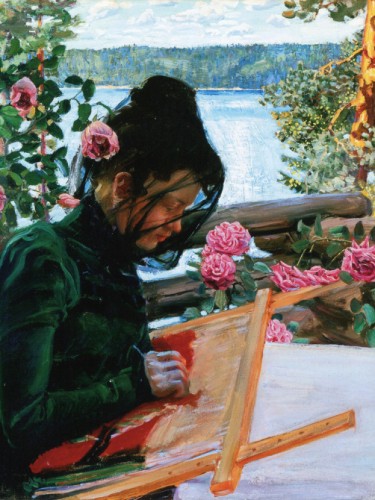 Mary Sewing in Kalela, 1897