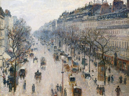 The Boulevard Montmartre on a Winter Morning