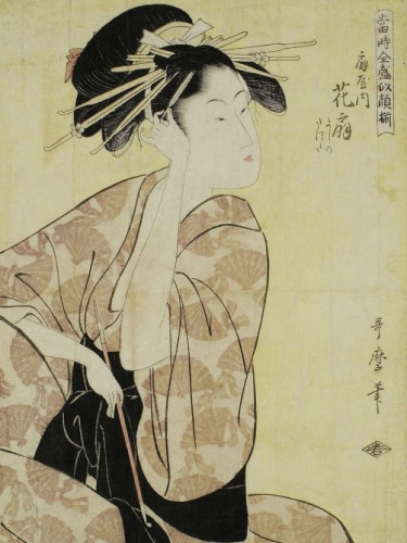 A Portrait of the Highest Rank Courtesan, Hanaogi