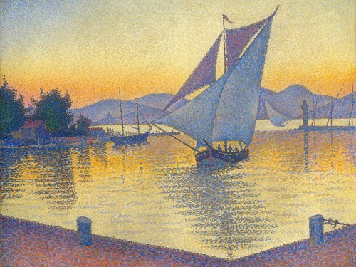 The Port at sunset, Opus 236 (Saint-Tropez)