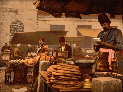 Cook in the rue de Stamboul, Constantinople, Turkey