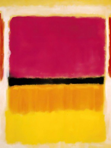 Violet, Black, Orange, Yellow on White and Red