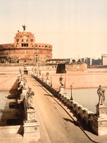 Castle and bridge of St. Angelo, Rome, Italy
