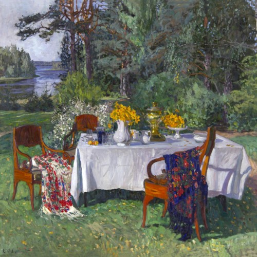 Перед террасой. Фрагмент