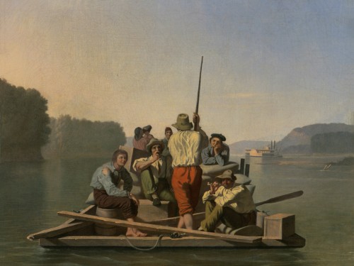 Lighter Relieving a Steamboat Aground