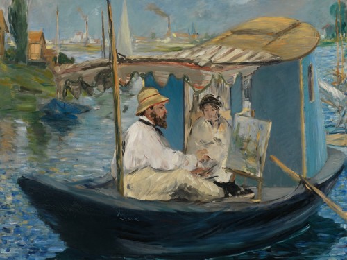 Claude Monet Painting in his Studio