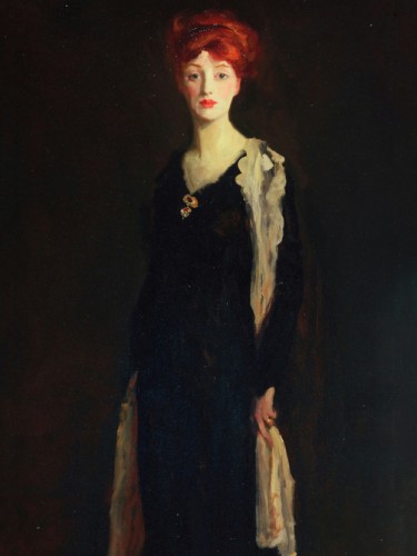 Lady in Black with Spanish Scarf