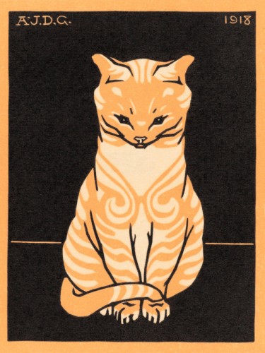 Sitting cat, 1918