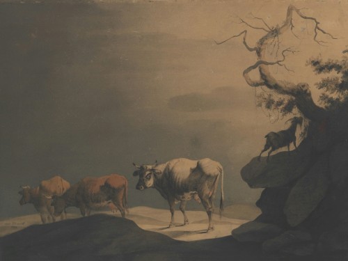 Cows and a Goat in a Landscape
