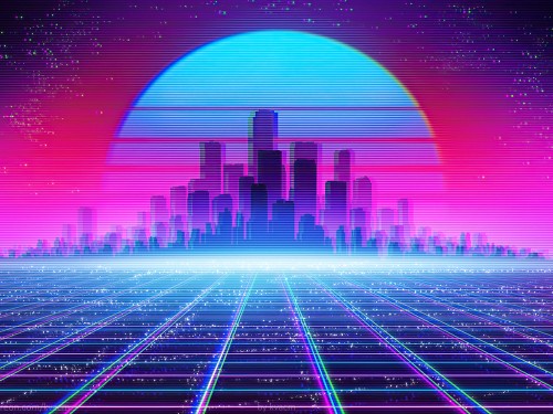 Синтвейв город