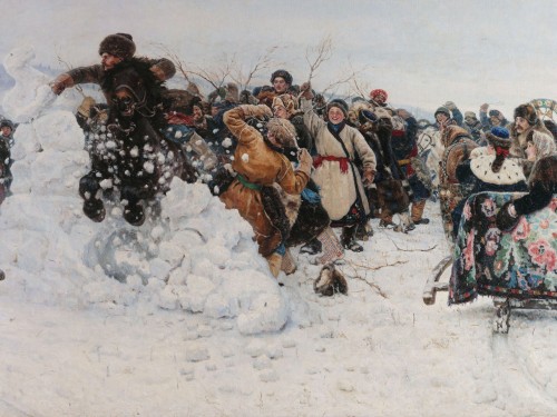 Взятие снежного городка, 1891