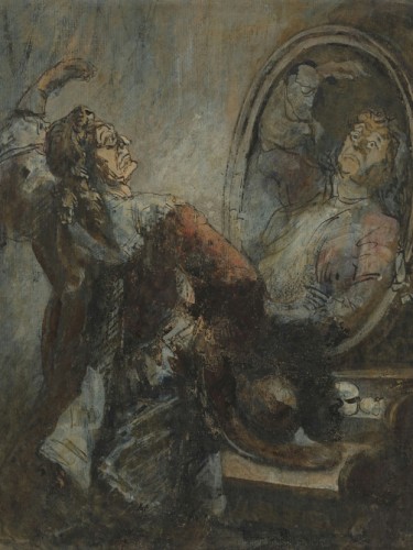 Actor Posing in Front of a Mirror