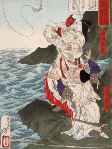 Empress Jingu and Takenouchi no Sukune Fishing