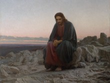 Картина Христос в пустыне