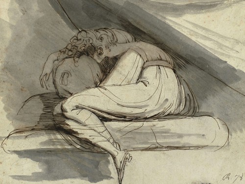 Woman Sitting, Curled up