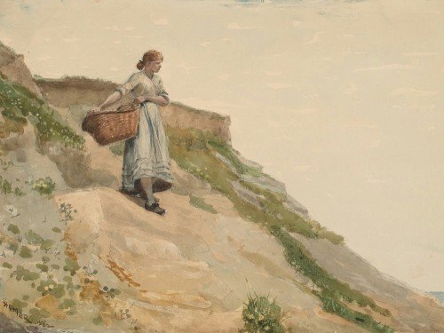 Girl Carrying a Basket