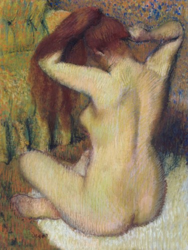 Woman Combing Her Hair