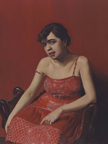 Romanian Woman in a Red Dress