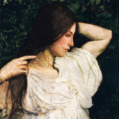 Girl Arranging Her Hair