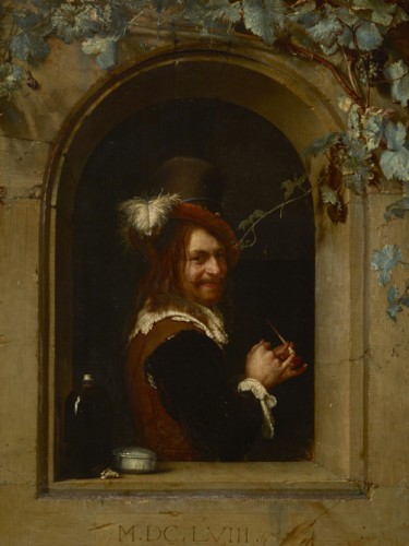 Man with pipe at the Window