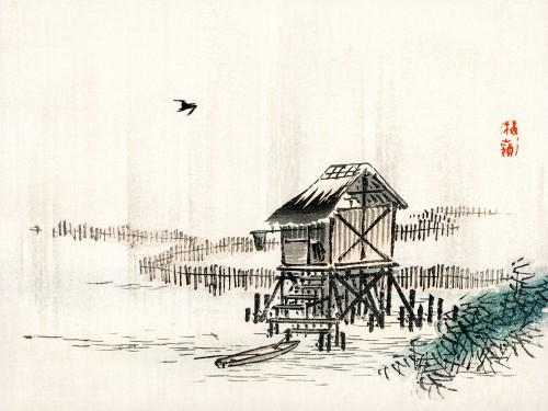 Cottage in the river
