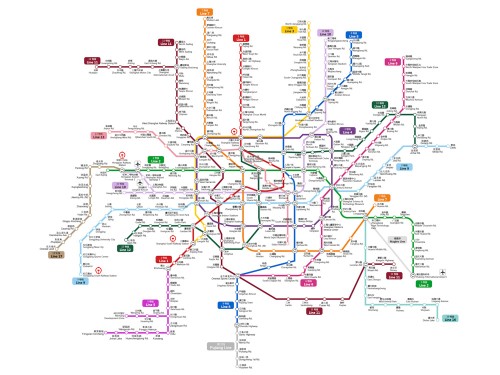 Схема Метро Шанхай