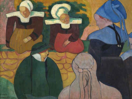 Breton Women at a Wall