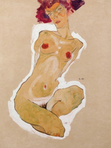 Squatting Female Nude