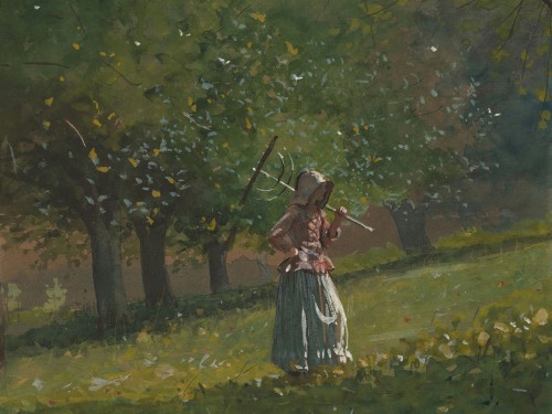 Girl with Hay Rake