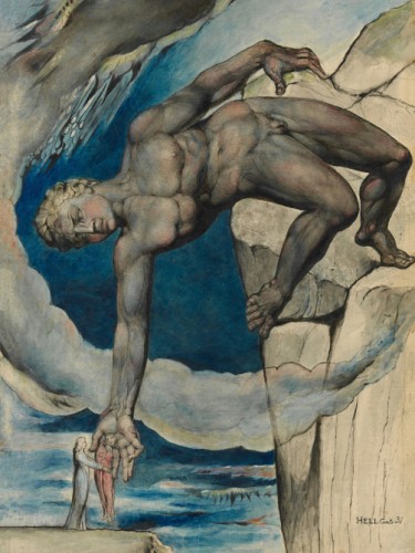 Antaeus setting down Dante and Virgil