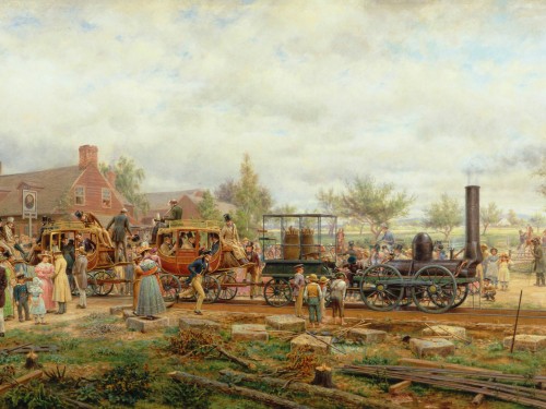 The First Railroad Train