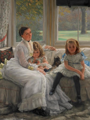 Portrait of Mrs Catherine Smith Gill and Two of her Children
