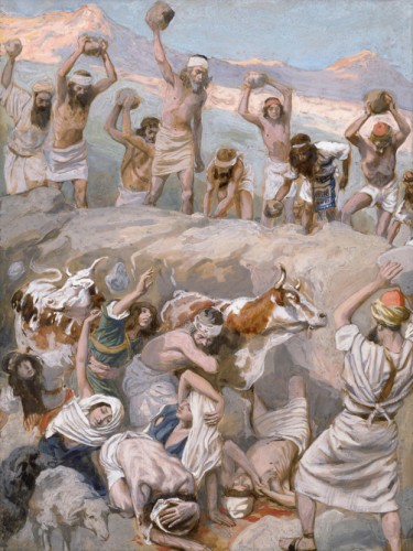 Achan and His Family Stoned to Death