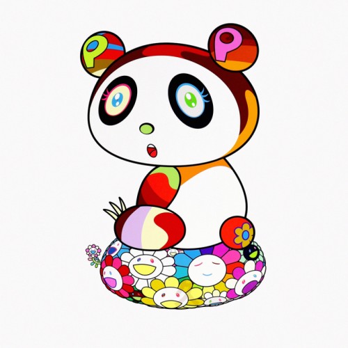 Panda-chan on a flower