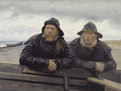 Two Fishermen by a boat