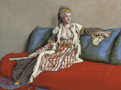 Lady in Turkish Dress Holding a Fan