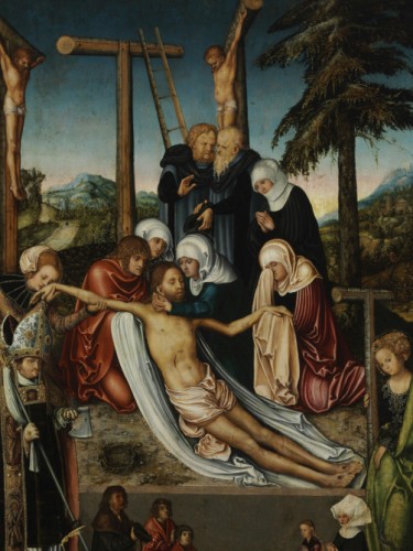 Lamentation of Christ with Saint Wolfgang